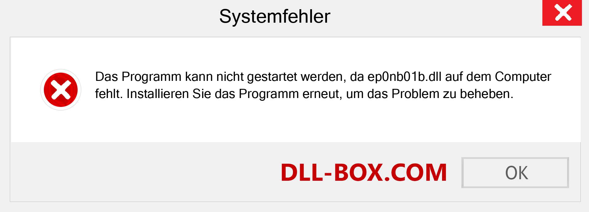 ep0nb01b.dll-Datei fehlt?. Download für Windows 7, 8, 10 - Fix ep0nb01b dll Missing Error unter Windows, Fotos, Bildern